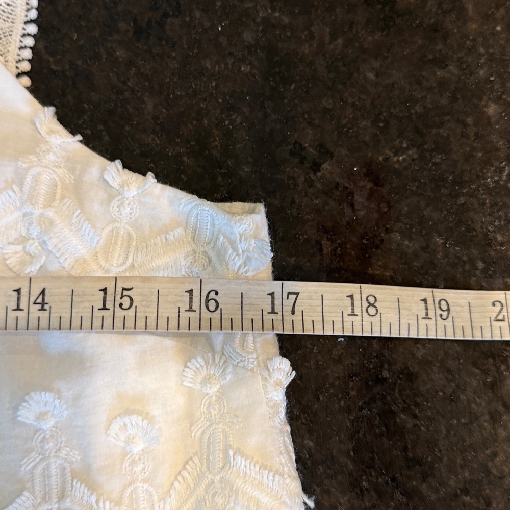 Zara White Embroidered Lace Boho Midi Dress Size Small - Picture 11 of 13